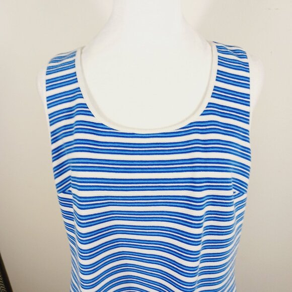 Lilly Pulitzer, Lyla Shift Dress Bay Blue Ottoman Stripe #16817 Sz XL Sleeveless - Picture 9 of 15